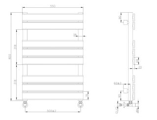 Водяной полотенцесушитель Boheme Venturo 720-CR хром